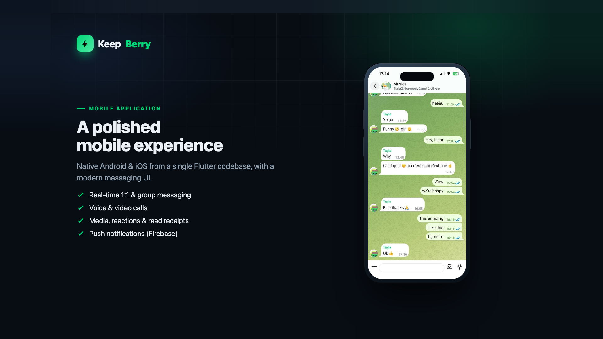 KeepBerry mobile app