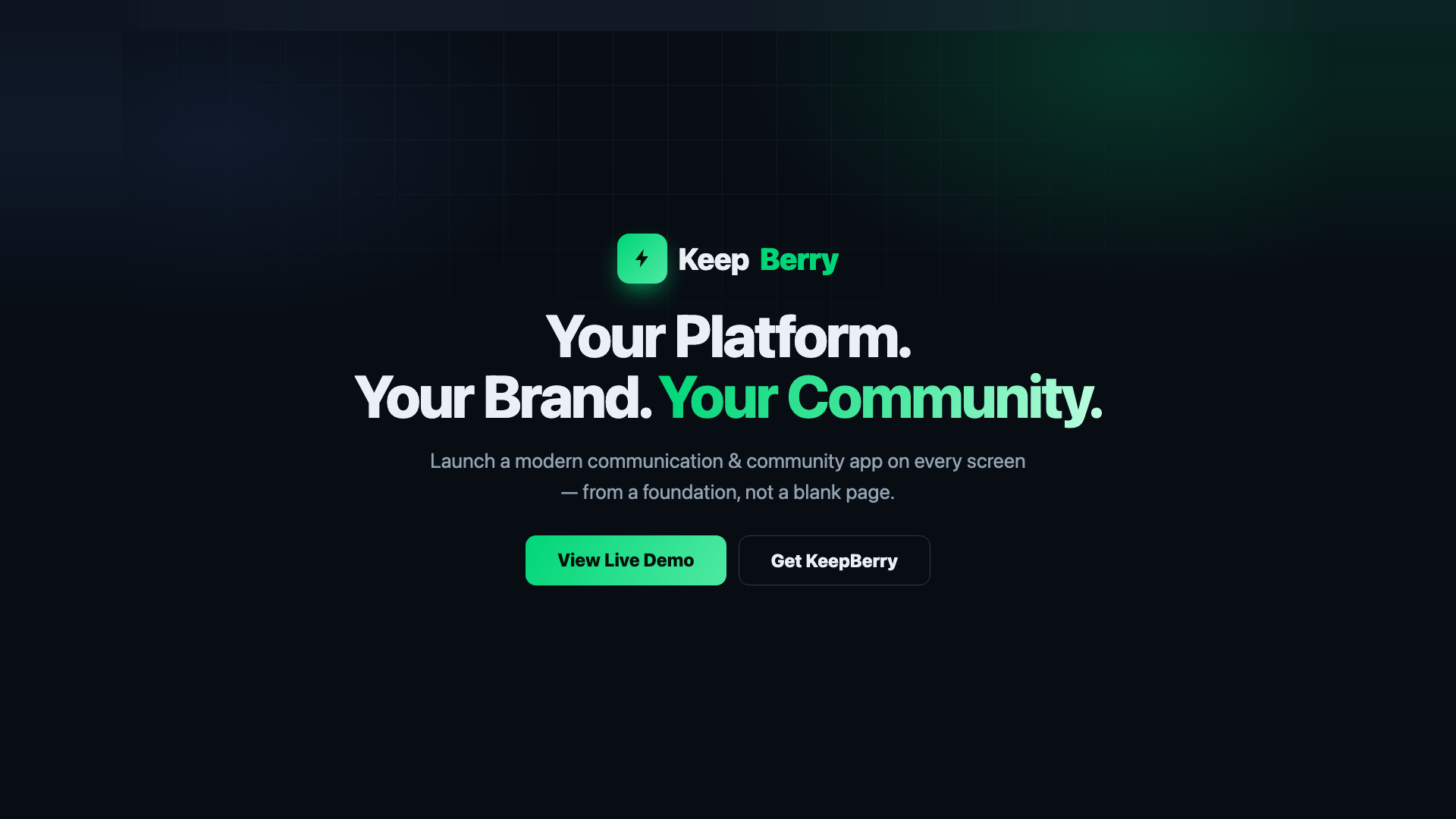 Your platform. Your brand. Your community.